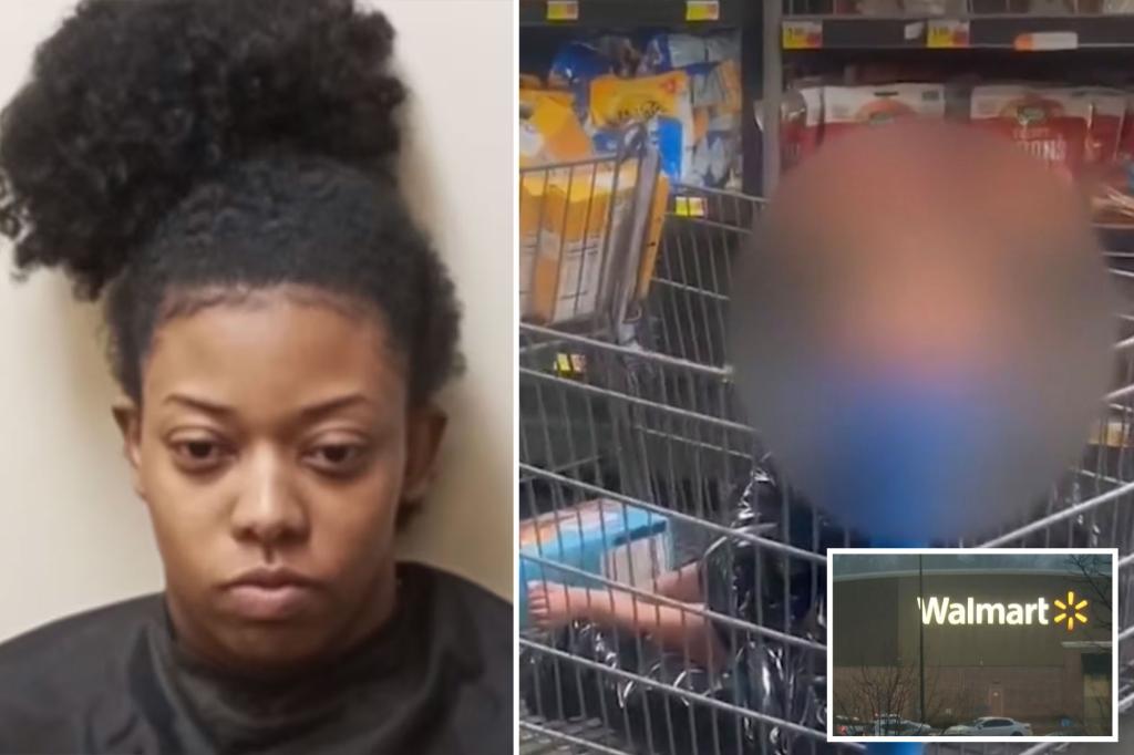 Walmart shopper arrested after being confronted over her shivering baby wearing only diaper in freezing temps