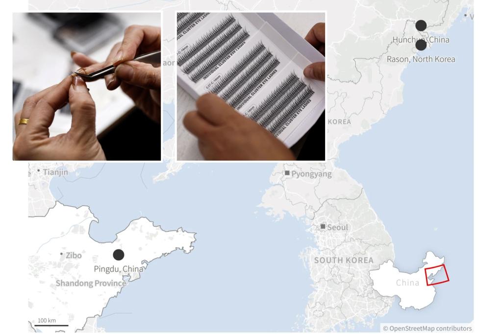 $167M of North Korean false eyelashes, wigs exported to West via China