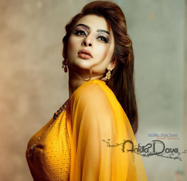 Ankita Dave in Yellow Suit