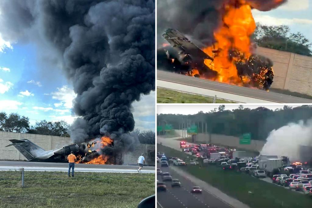 At least 2 dead after fiery plane crash on Florida highway near wealthy Naples enclave