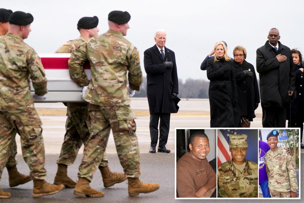 Biden meets at Dover with families of troops killed in Jordan attack