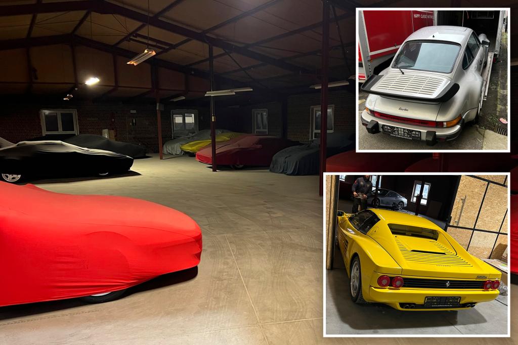 Collection of 22 ‘highly rare’ luxury cars, including  Porsches and Ferraris, found in old warehouse