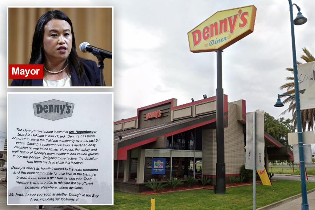 Denny’s shutters only location in Oakland after more than 54 years due to high crime
