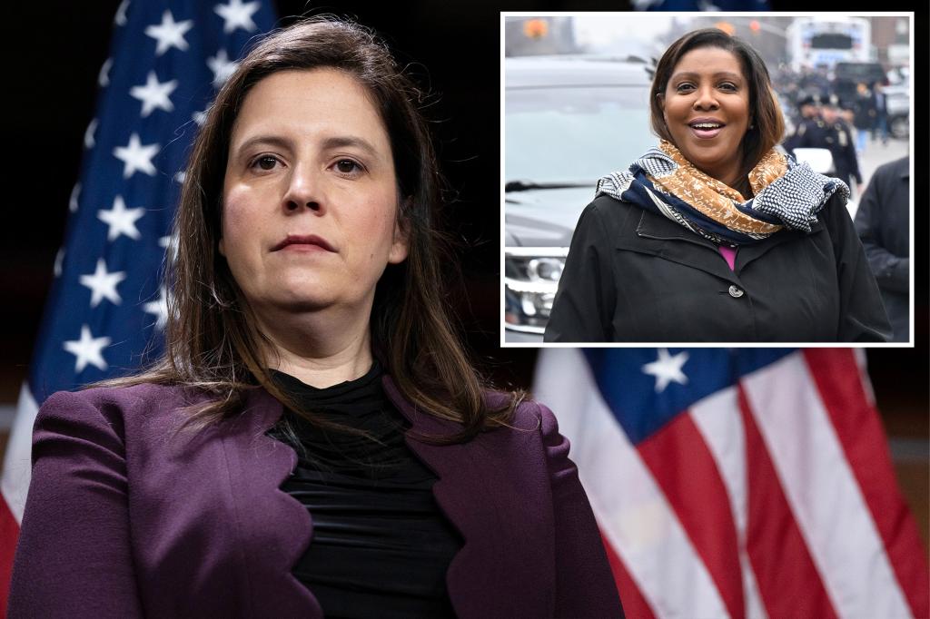 Elise Stefanik demands NY AG Letitia James be disbarred over ‘biased’ Trump probe