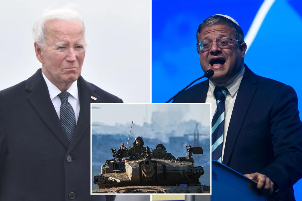 Far-right Israeli minister’s criticism of Biden sparks anger at a sensitive time for US ties