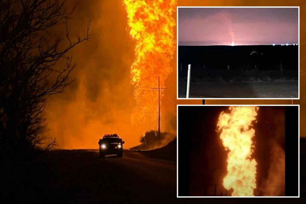 Fireball skyrockets 500 feet into the air after Oklahoma pipeline bursts