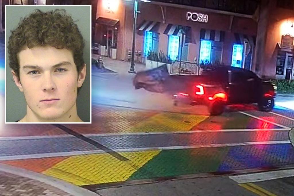 Florida driver accused of ‘intentionally’ doing burnouts on LGBTQ pride crosswalk mural