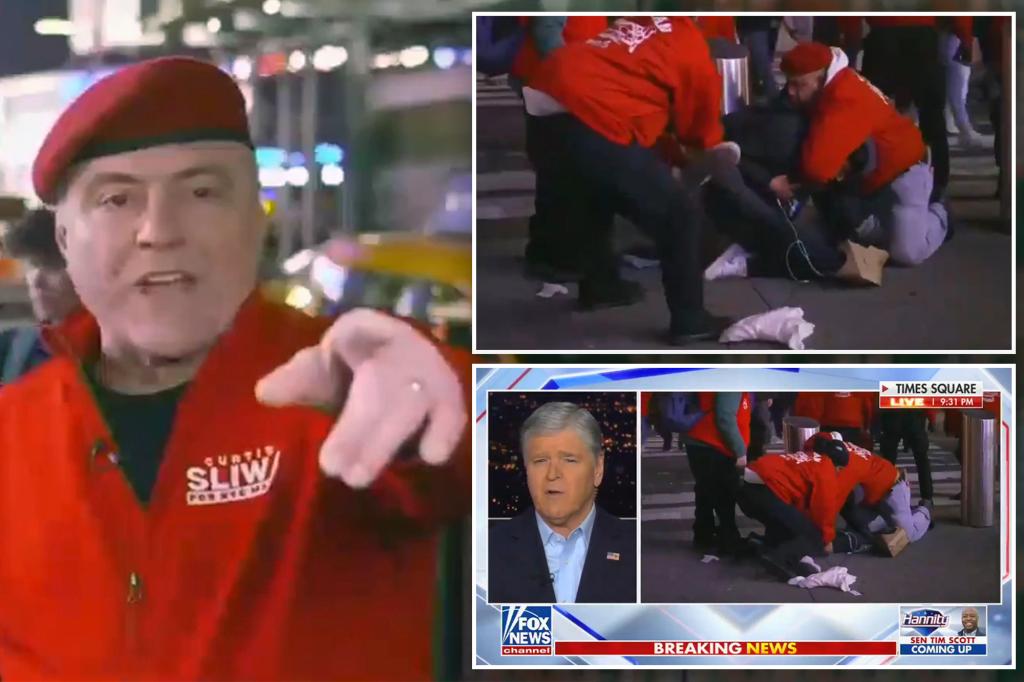 Guardian Angels tackle ‘migrant shoplifter’ during live TV interview — while cops say it was a pest trying to stop filming