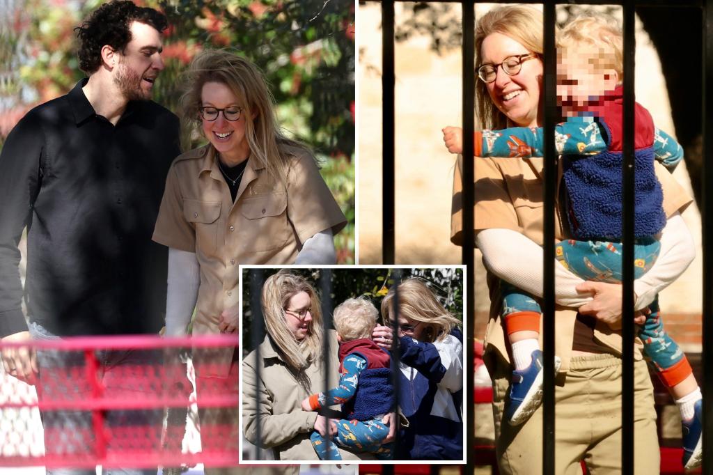 Happy-looking Theranos fraudster Elizabeth Holmes turns 40 behind bars with husband and kids