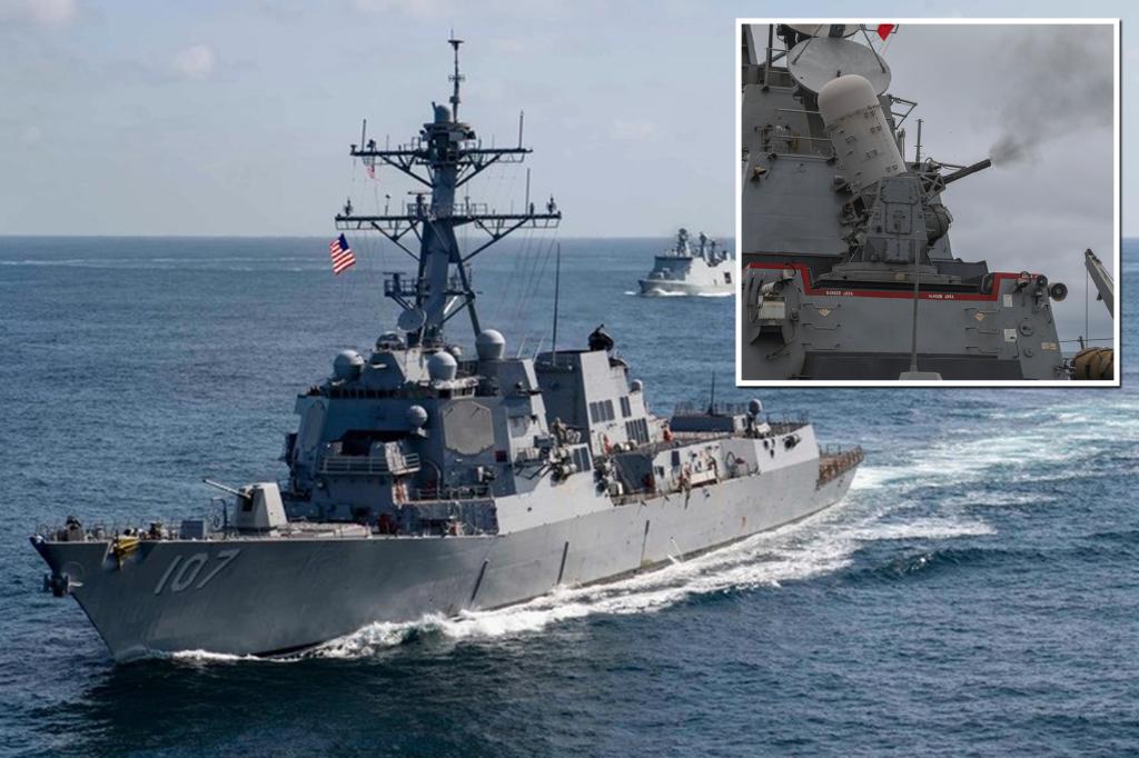 Houthi missile got so close to US warship, it triggered last line of defense: report