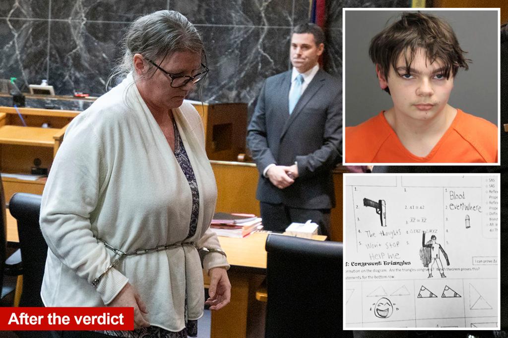 Mom of Michigan school shooter Ethan Crumbley convicted of manslaughter in son’s rampage