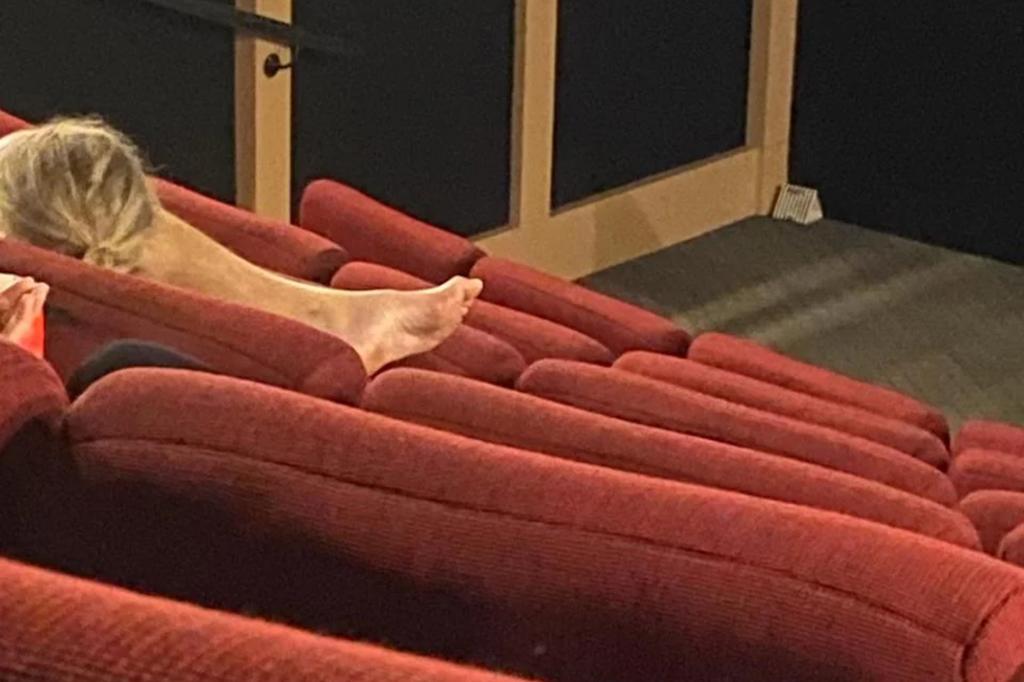 Moviegoer disgusted as couple rests bare feet on seats in front of them: ‘Nasy s–t’