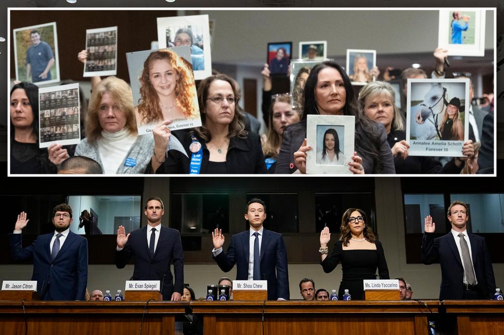 Parents of children victimized on social media share horror stories with CEOs in Senate hearing