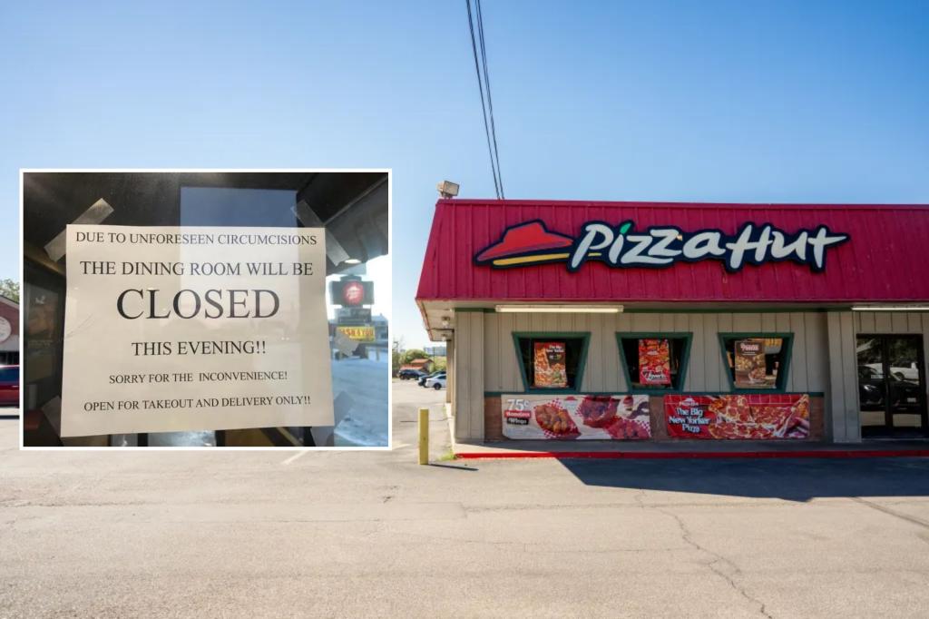 Pizza Hut location goes viral after closing for ‘unforeseen circumcisions’