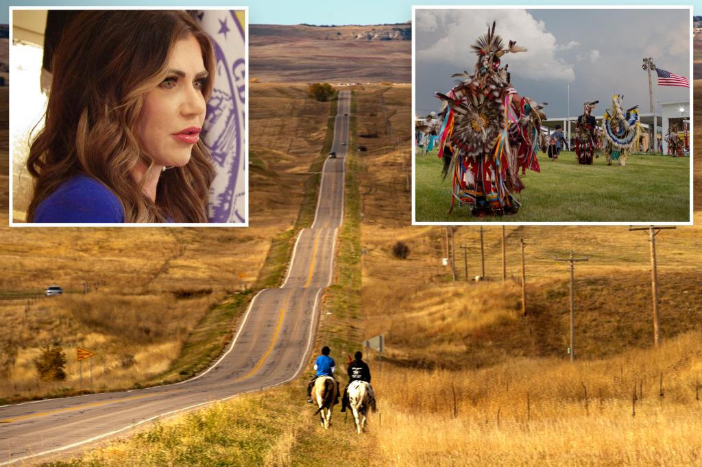 South Dakota governor Kristi Noem banished from tribal land over proposed border security maneuver