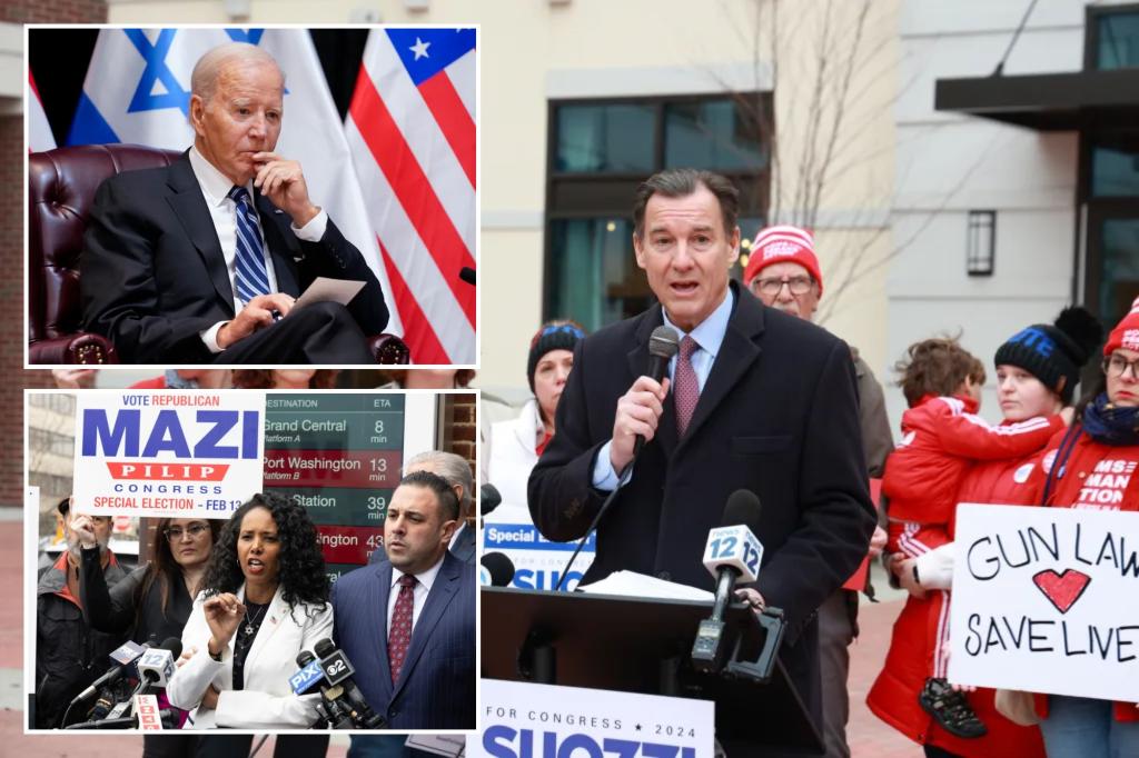 Tom Suozzi breaks with Biden and Democrats, supports GOP’s Israel aid bill