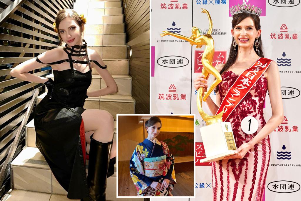 Ukrainian-born Miss Japan gives up crown after tabloid exposes affair with married ‘muscle doctor’