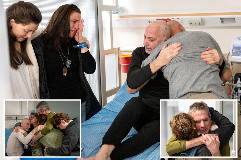 Video shows rescued Israeli hostages tearfully reuniting with loved ones
