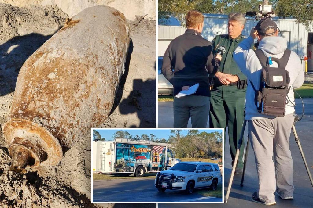World War II-era 1,000-pound bomb dug up at Florida airport