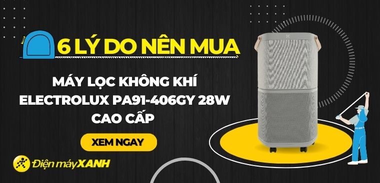 Có nên mua máy lọc không khí Electrolux PA91-406GY 28W không? 6 lý do nên mua