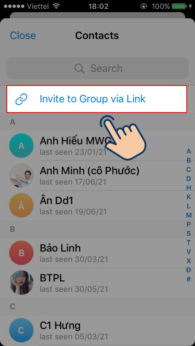 Cách lấy link nhóm Telegram