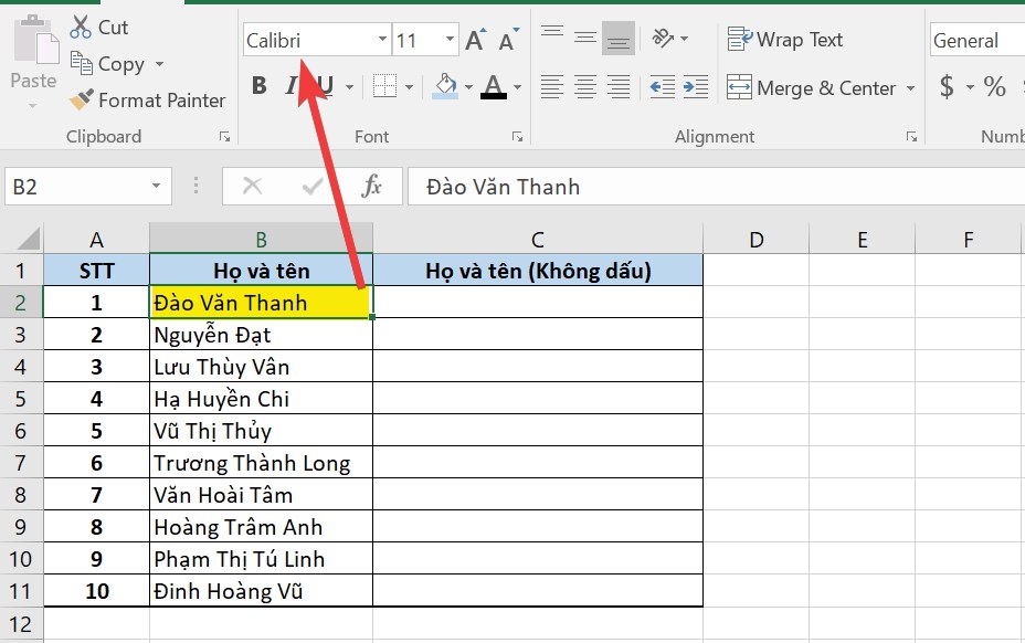 2 cách bỏ dấu Tiếng Việt trong Excel đơn giản dễ hiểu nhất