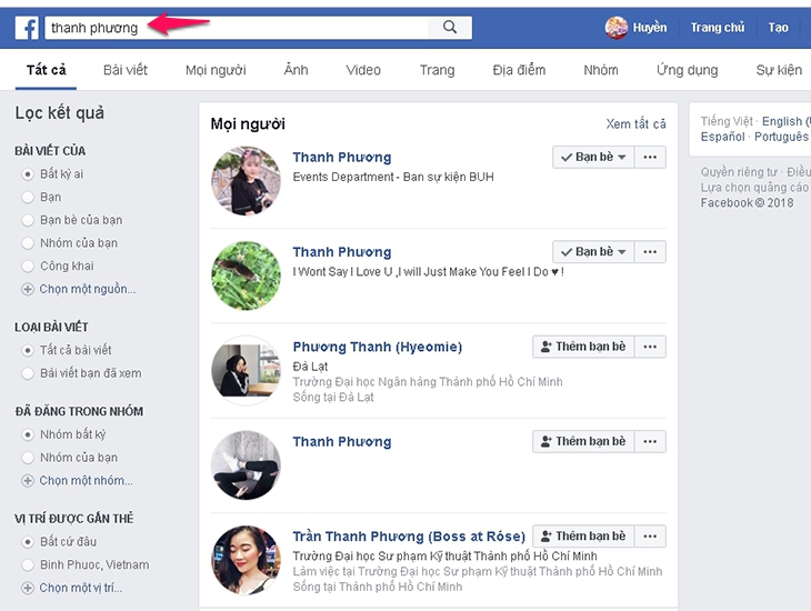 7 cách tìm kiếm ảnh, video, đồ ăn… trên facebook nhanh chóng