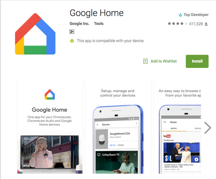 ứng dụng google home