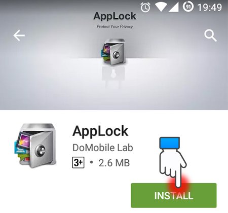 Truy cập vào CH Play, tìm và tải ứng dụng AppLock