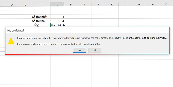 Cách sửa lỗi Circular Reference trong Excel đơn giản nhất