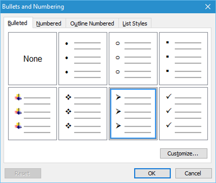 Cách tắt bullet and numbering trong Word – Tự động đánh số đầu dòng