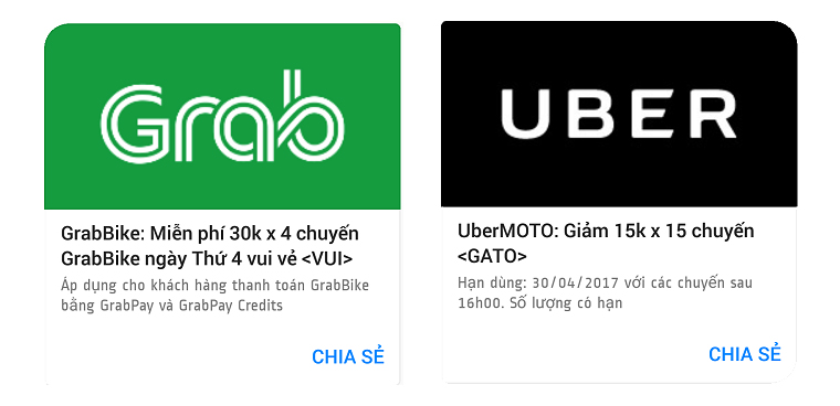 Cách tìm tất cả mã giảm giá Uber, Grab cực nhanh và tiện lợi