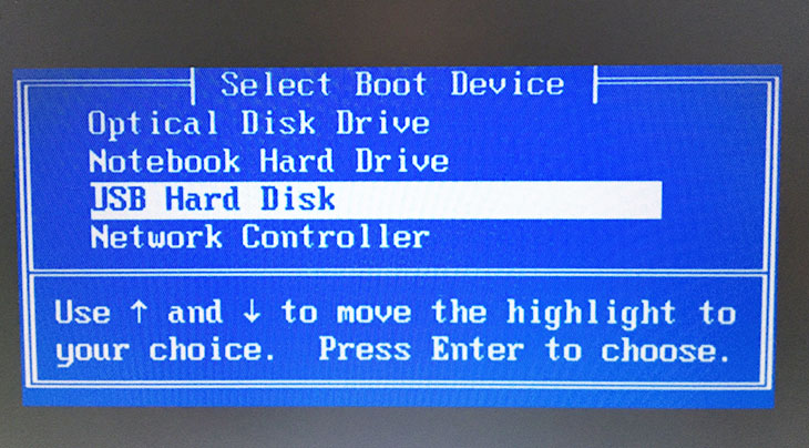 Giao diên menu Boot trên máy tính