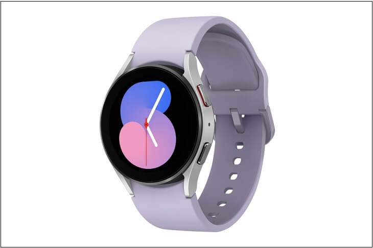 Đồng hồ thông minh Samsung Galaxy Watch5 40mm có phần khung được làm từ hợp kim nhôm sáng bóng