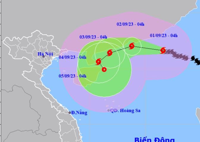 Dư báo hướng di chuyển phức tạp của bão số 3 và thời tiết các vùng dịp Lễ 2-9