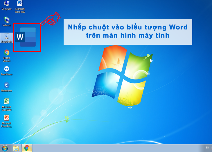 Mở Word trên máy tính