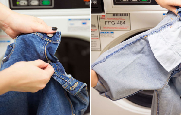 Kiểm tra và phân loại quần áo trước khi cho vào giặt