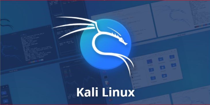 Logo của Kali Linux gây ấn tượng với hình con rồng bay lượn mạnh mẽ