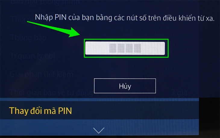 Làm gì khi quên mã PIN tivi?