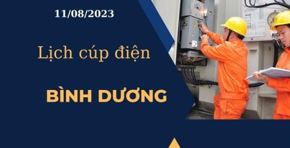 Lịch cúp điện hôm nay tại Bình Dương ngày 11/08/2023