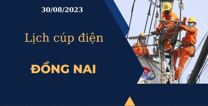 Lịch cúp điện hôm nay tại Đồng Nai ngày 30/08/2023