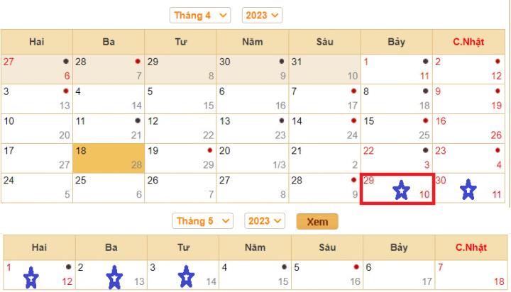 Lịch nghỉ lễ Giỗ Tổ Hùng Vương, 30/4, 1/5 năm 2023 bắt đầu từ ngày nào?