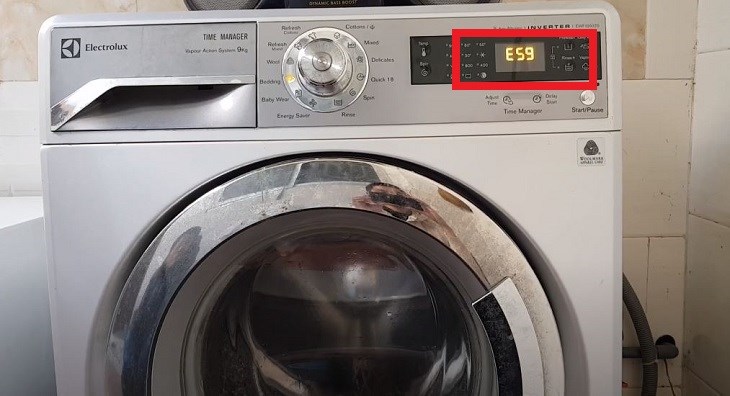 nguyên nhân máy giặt Electrolux báo lỗi E59