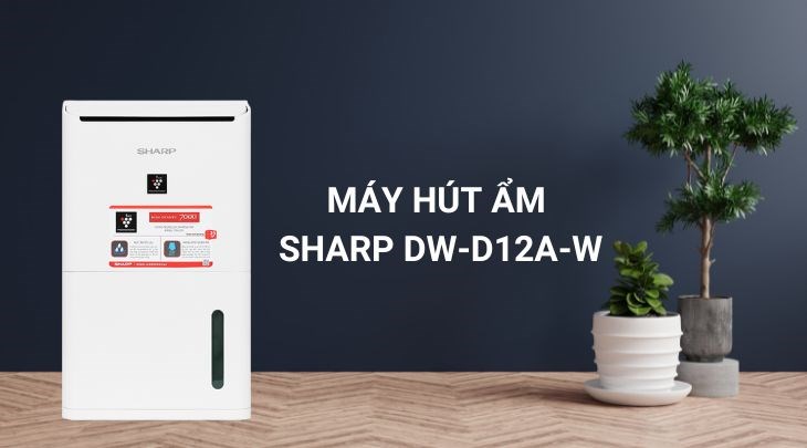 Máy hút ẩm Sharp DW-D12A-W thuộc thương hiệu Sharp uy tín đến từ Nhật Bản