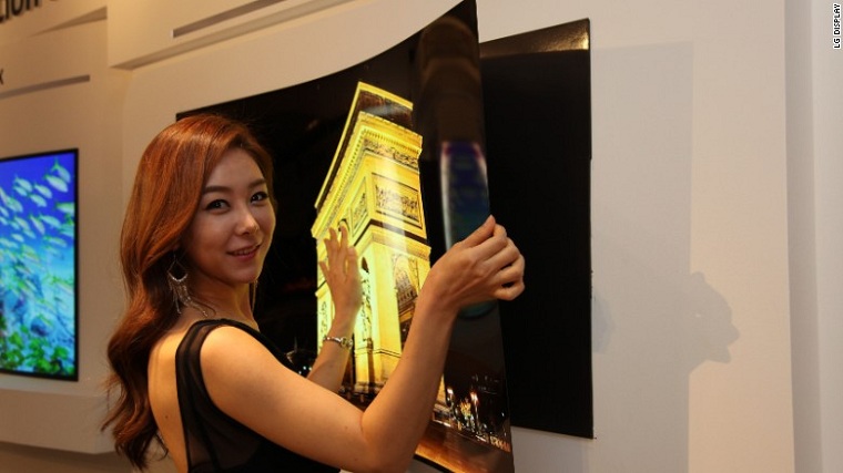 TV OLED LG được xem là tivi mỏng nhất thế giới tính đến thời điểm hiện tại
