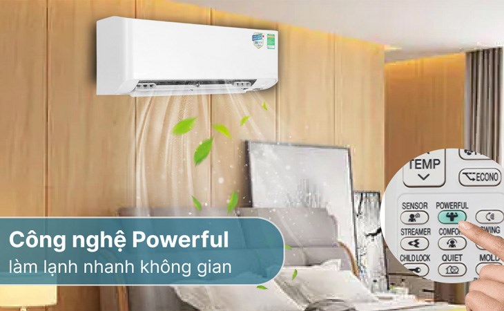 Khám phá chế độ Powerful trên máy lạnh