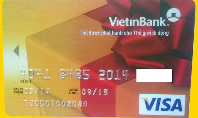 Thẻ Visa VietinBank dùng để mua Game/Ứng dụng tại dienmayxanh.com