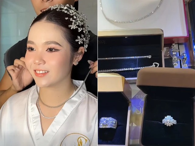 Đám cưới cô dâu Hậu Giang đeo 400V Kim Cương, chú rễ bay từ Mỹ về đón zợ