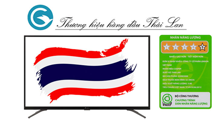 Đánh giá tivi Casper 32 inch 32HN5000 thương hiệu Thái Lan giá rẻ
