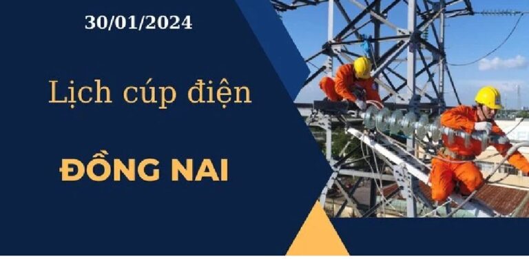 Lịch cúp điện hôm nay tại Đồng Nai ngày 30/01/2024